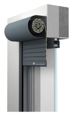 Przekrój rolety zewnętrznej – skrzynka owalna, prowadnica i pancerz